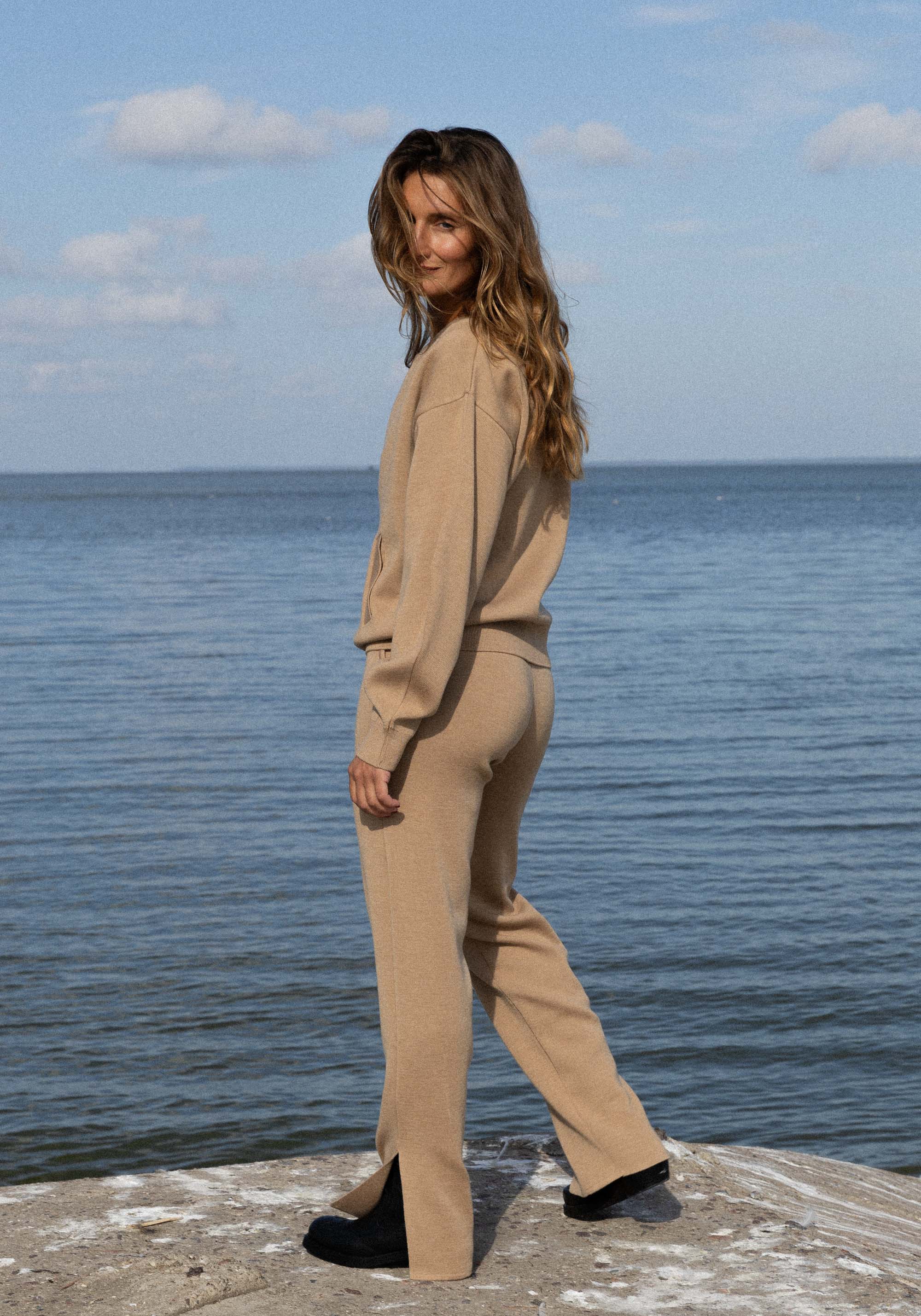 Ora 100% Merino Pants Beige