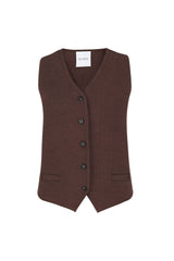 Galante Knitted 100% Merino Waistcoat Chocolate *Limited Edition*