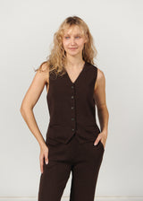 Galante Knitted 100% Merino Waistcoat Chocolate *Limited Edition*