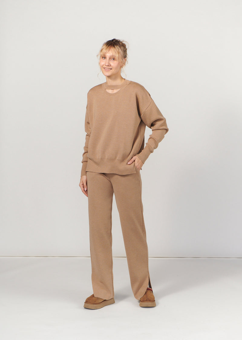 Rotondo 100% Merino Jumper Beige