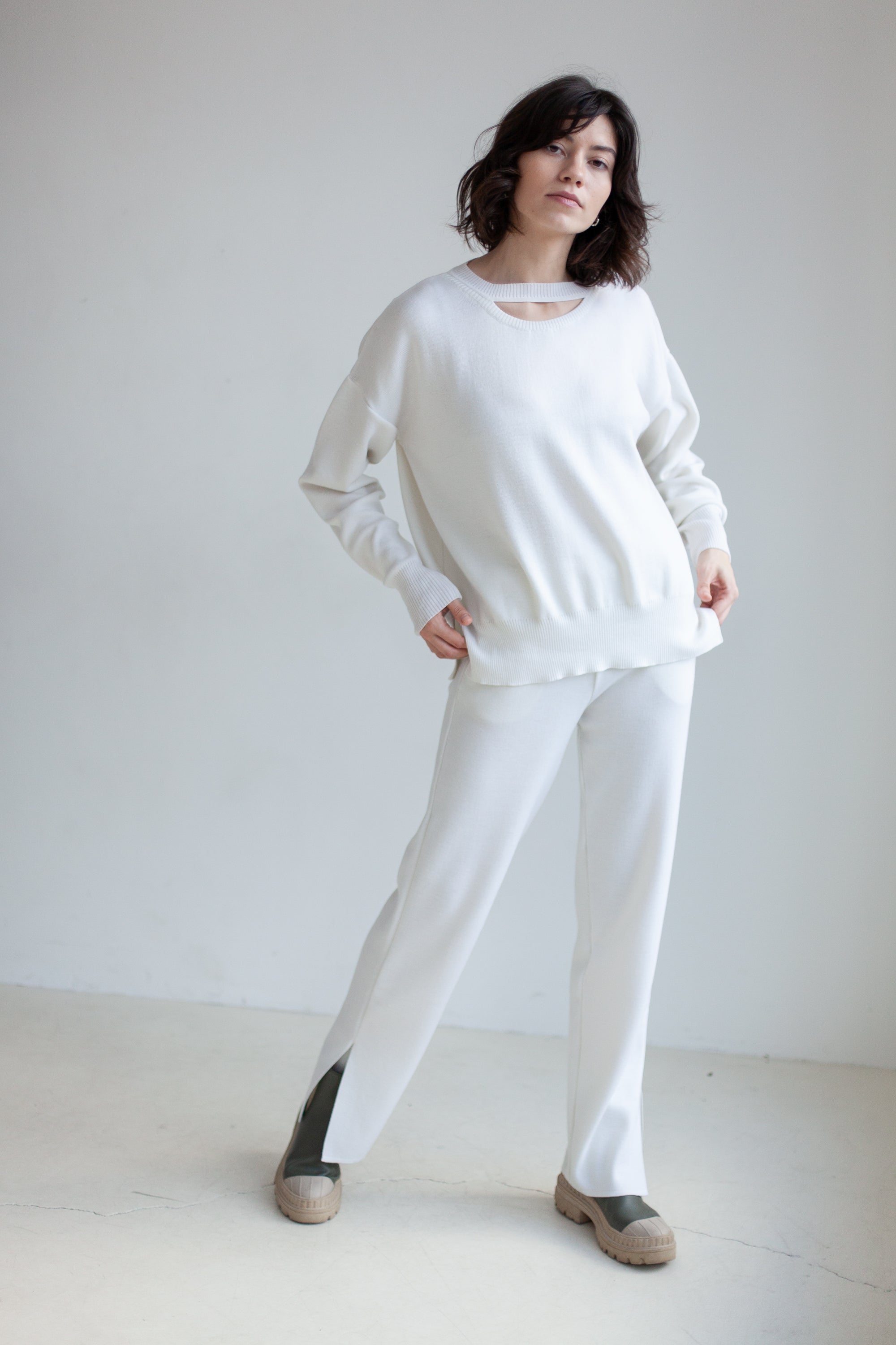 Rotondo 100% Merino Jumper White *Limited Edition*