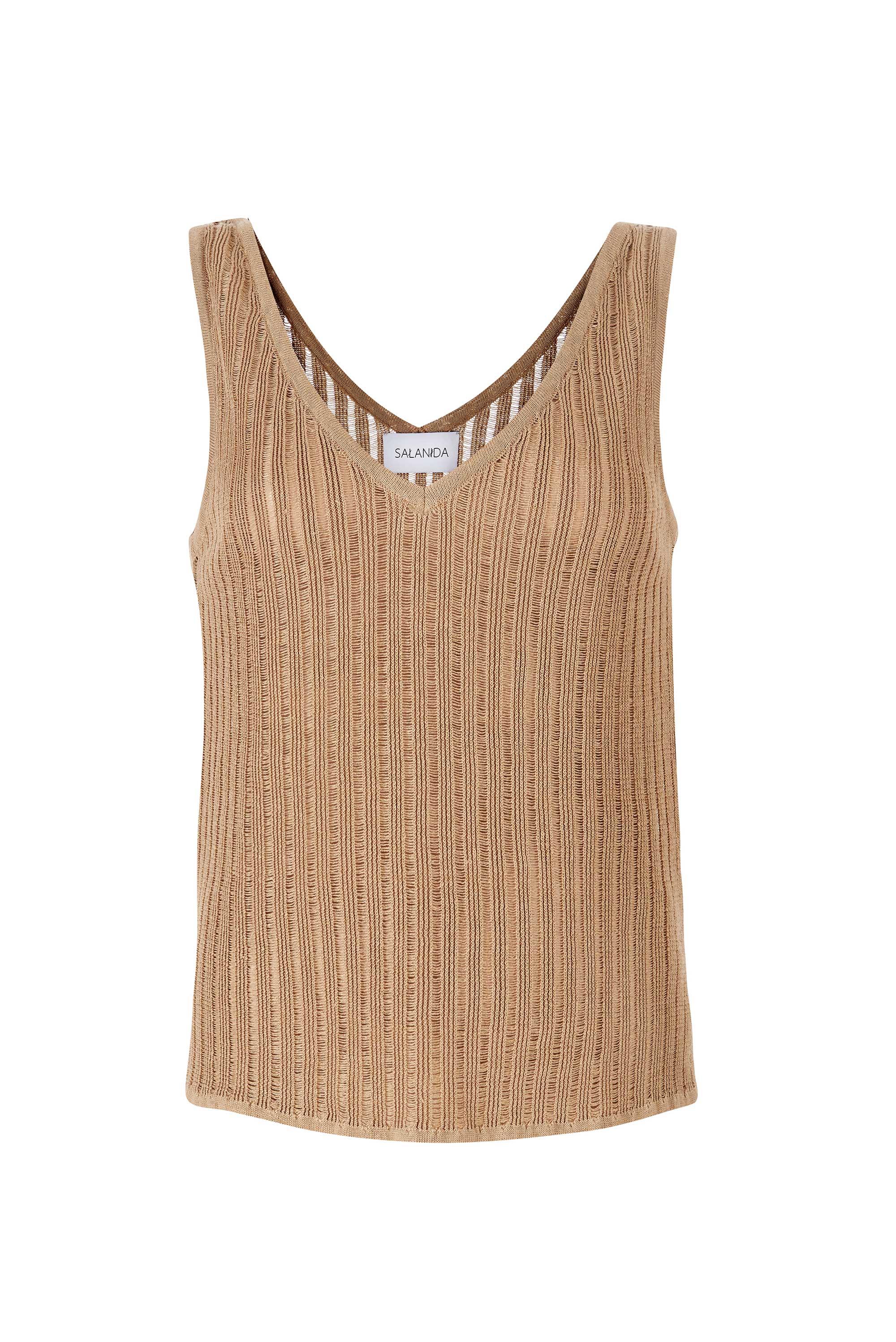 Caldo 100% Linen Tank Top Sand