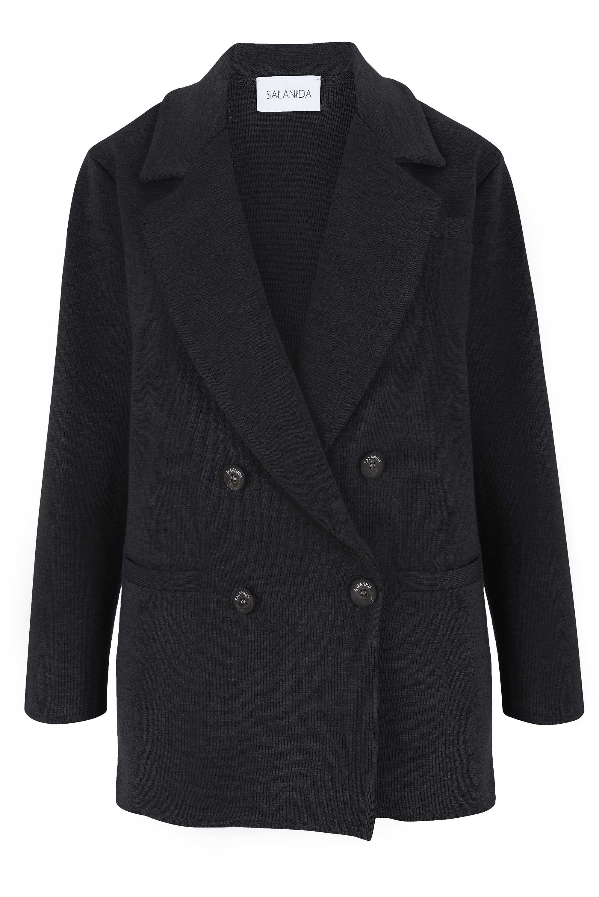 Forza Knitted 100% Merino Blazer Black