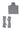 SALANIDA Merino Wool Bib-neck and Gloves in Light Grey | PUNTO&VIA