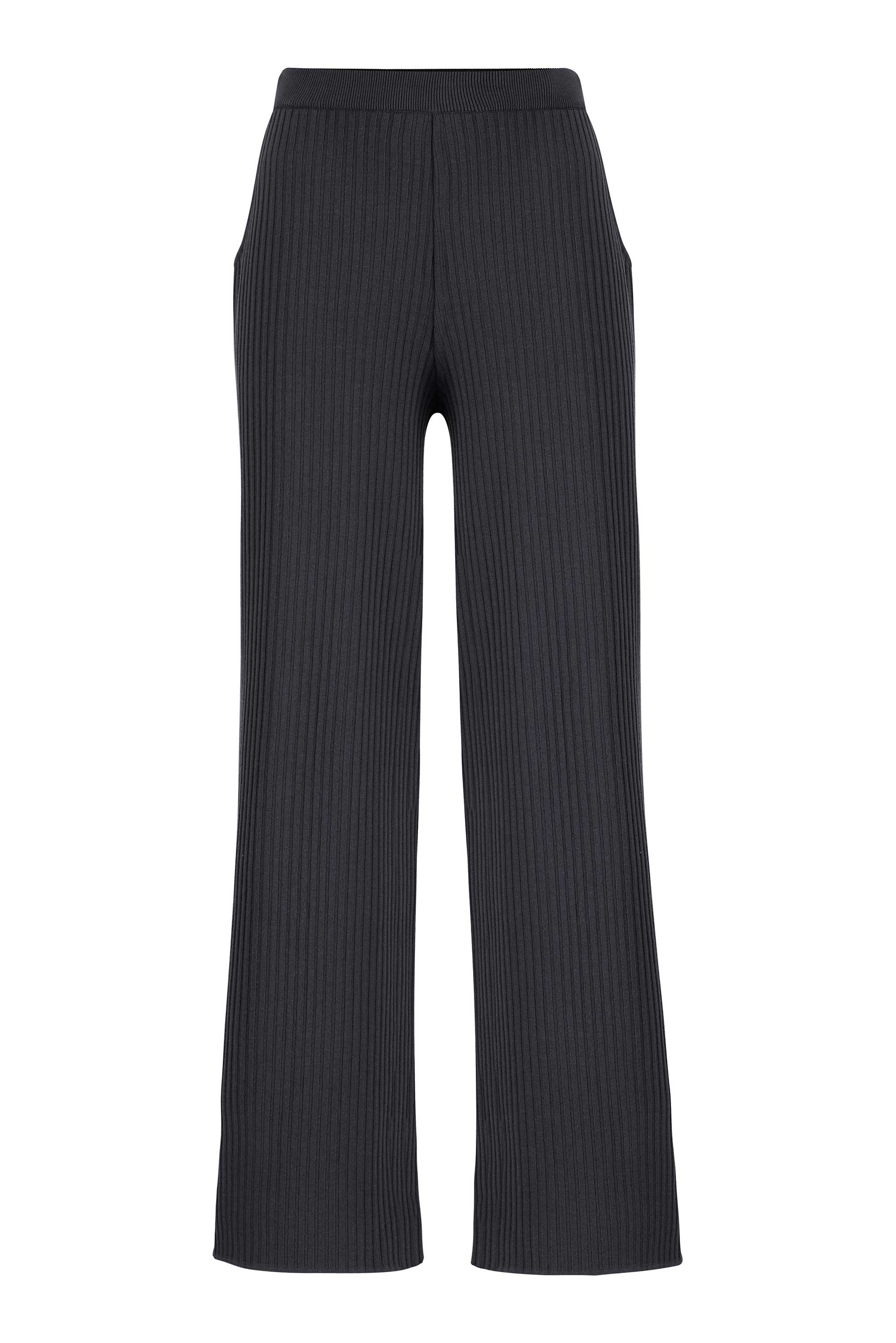 Vera Ribbed Pants Black