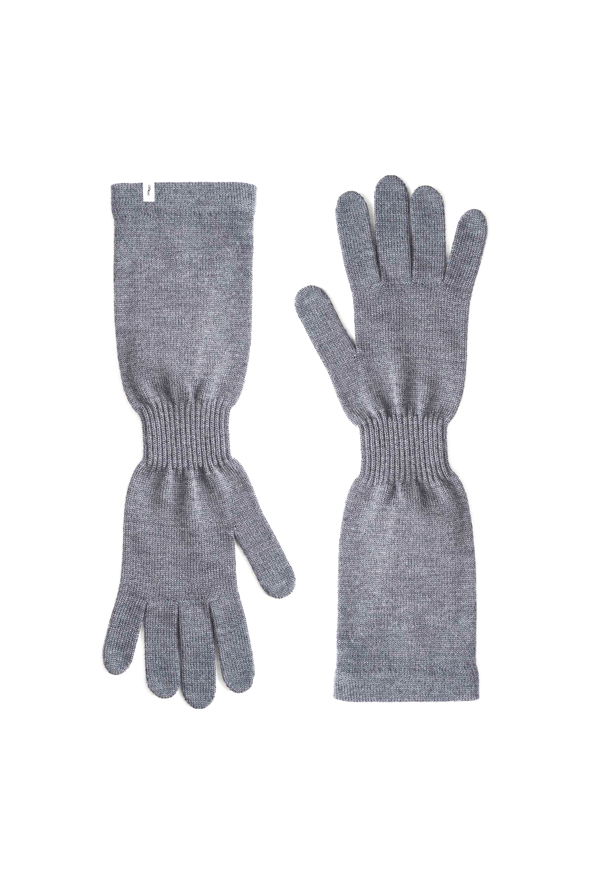 Via 100% Merino Gloves Light Grey